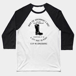 Government's Boot Baseball T-Shirt